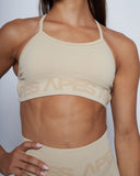 Seamless Cross Bra - Bone White