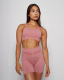 Seamless Cross Bra - Dusty Pink