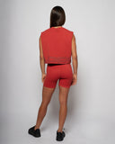 Low Logo Crop Tank - Red Clay