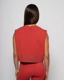 Low Logo Crop Tank - Red Clay
