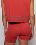 Low Logo Crop Tank - Red Clay
