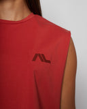 Low Logo Crop Tank - Red Clay