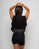 Low Logo Crop Tank - Black