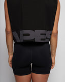 Low Logo Crop Tank - Black