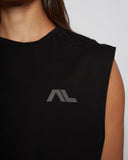 Low Logo Crop Tank - Black