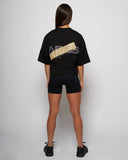 Apes Essentials Bold Crop Tshirt - Solid Black