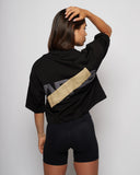 Apes Essentials Bold Crop Tshirt - Solid Black