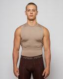DÉBARDEUR DE COMPRESSION PEAU - Taupe
