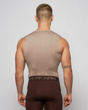 DÉBARDEUR DE COMPRESSION PEAU - Taupe