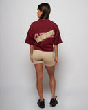 Apes Essentials Bold Crop Tshirt - Red Velvet
