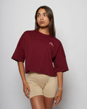 Apes Essentials Bold Crop Tshirt - Red Velvet