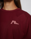 Apes Essentials Bold Crop Tshirt - Red Velvet