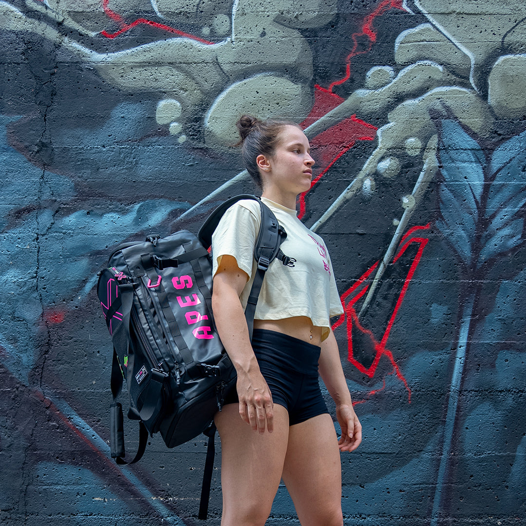 Monolithe - <tc>Apes Lab.</tc> Sac à dos & Sac de voyage 45 L. Noir/Rose