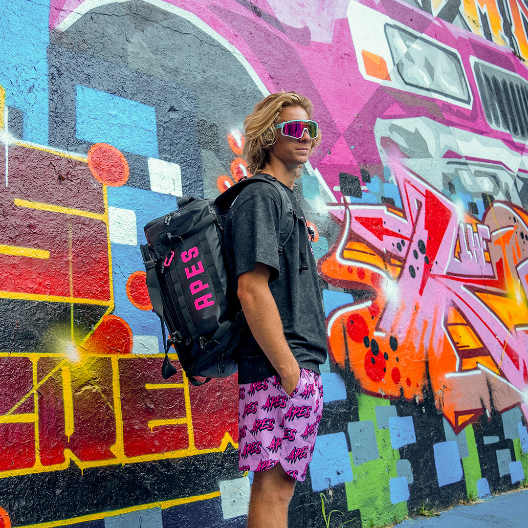 Monolithe - <tc>Apes Lab.</tc> Sac à dos & Sac de voyage 45 L. Noir/Rose