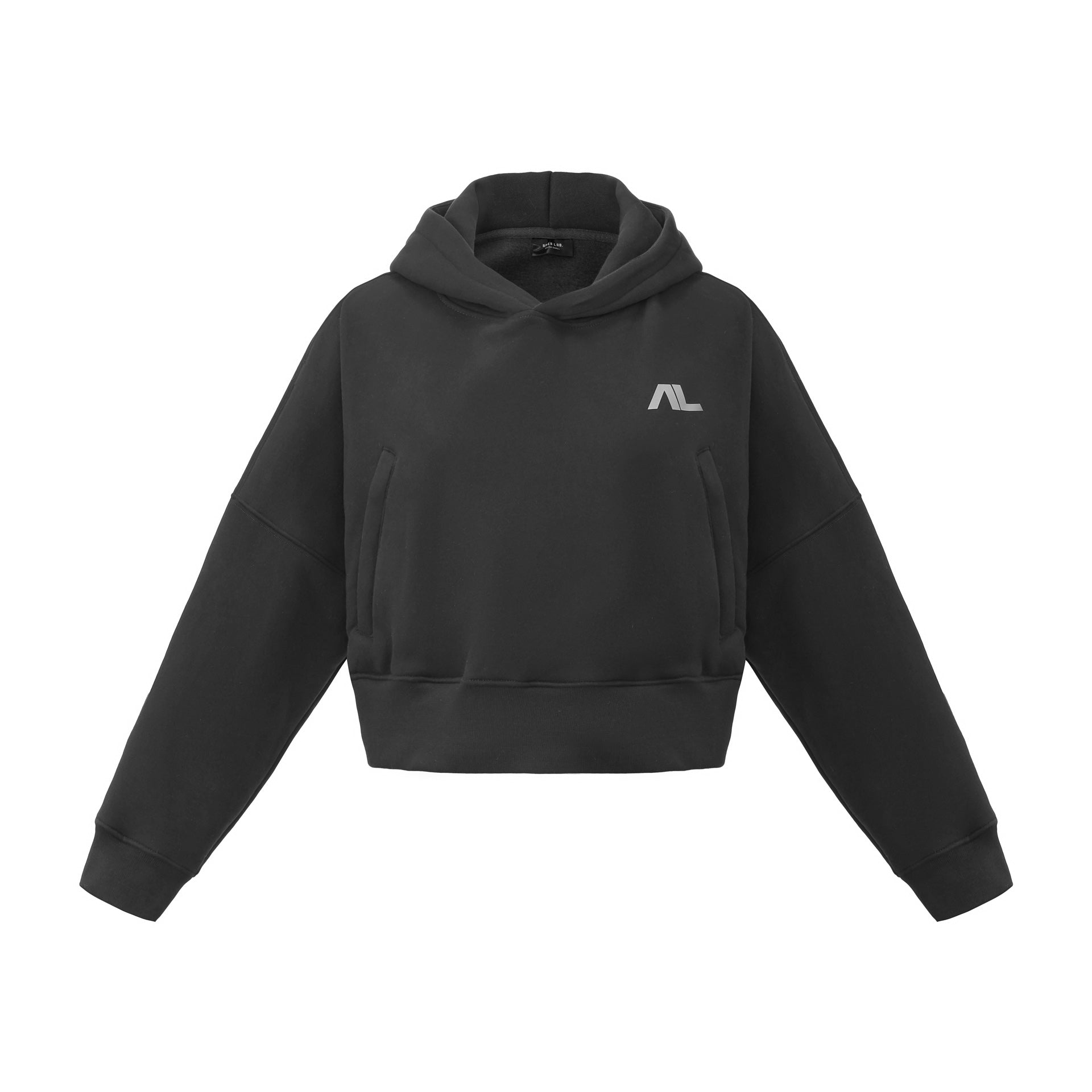 <tc>Apes</tc> Essentials – UNIT Crop Oversize Hoodie – Dunkelgrau