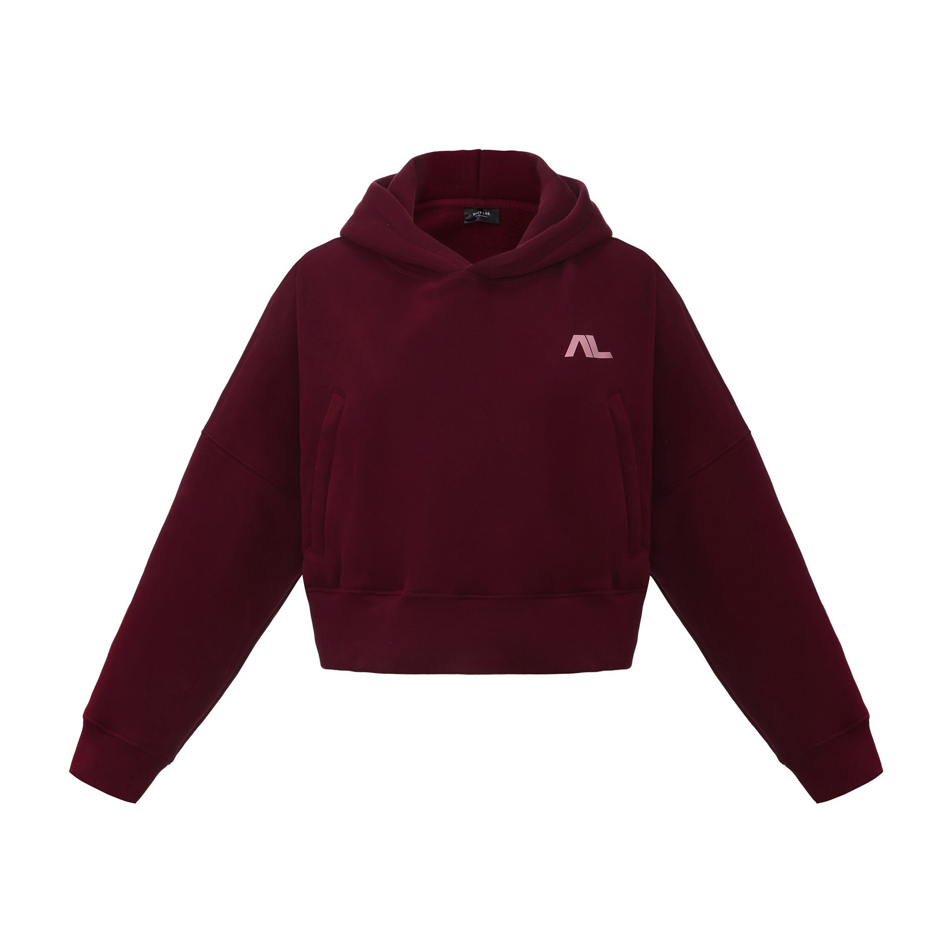 <tc>Apes</tc> Essentials – UNIT Crop Oversize Hoodie – Roter Samt