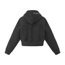 Apes Essentials UNIT Crop Oversize Hoodie - Dark Gray