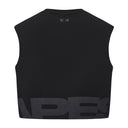 Low Logo Crop Tank - Black