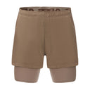 Pantalón corto híbrido 5'' 2 en 1 - Taupe
