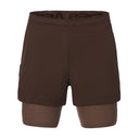 Pantalón Corto Híbrido 5" 2en1 - Marrón Chocolate