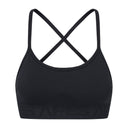 Seamless Cross Bra - Black