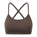 Seamless Cross Bra - Coffee Bean