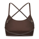 Seamless Cross Bra - Coffee Bean