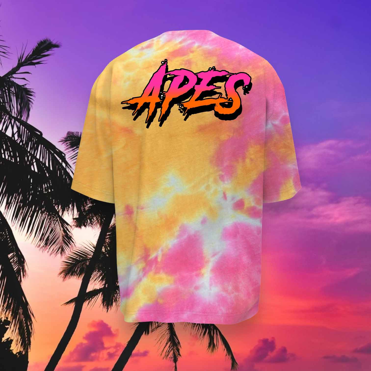 Übergroßes T-Shirt <tc>Apes Lab.</tc> Tie Dye Tropical