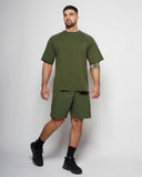 Apes Basics Short tissé léger - Vert armée