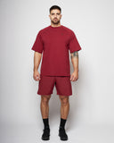 <tc>Apes</tc> <tc>Basics</tc> - Pantalones cortos de tejido ligero - Granate