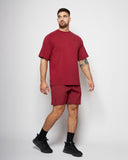 <tc>Apes</tc> <tc>Basics</tc> - Pantalones cortos de tejido ligero - Granate