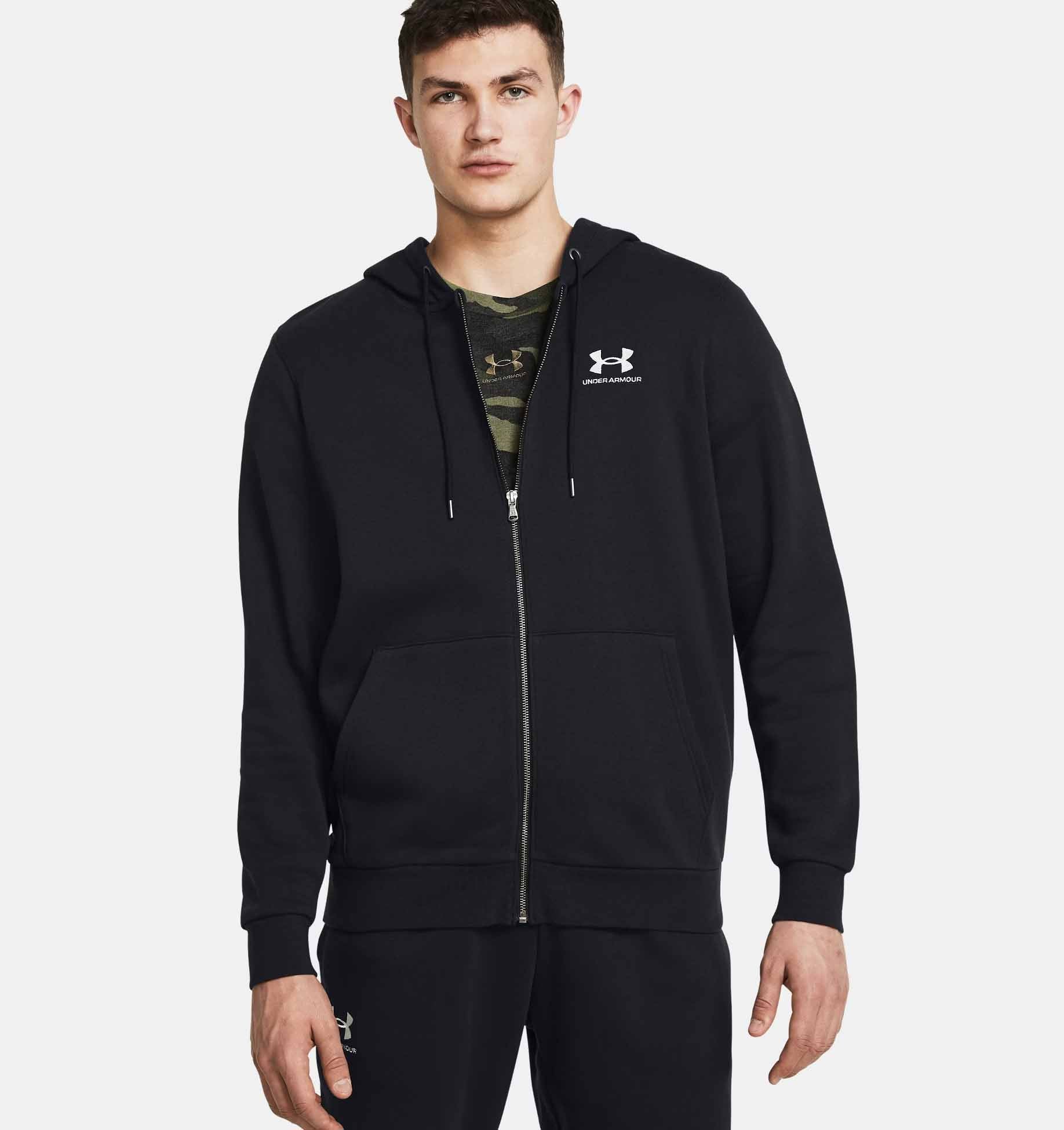 UA Icon Fleece-Hoodie mit durchgehendem Reißverschluss