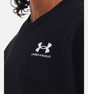 UA Essential Fleece-Sweatshirt mit Rundhalsausschnitt