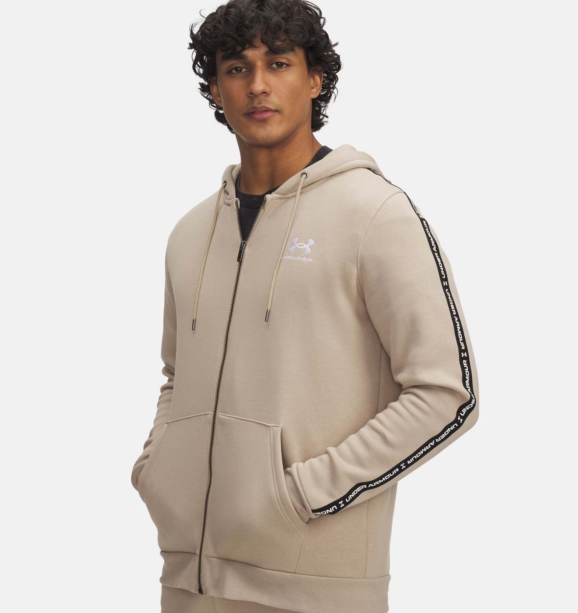 Sudadera con capucha y cierre completo con cinta polar UA Icon