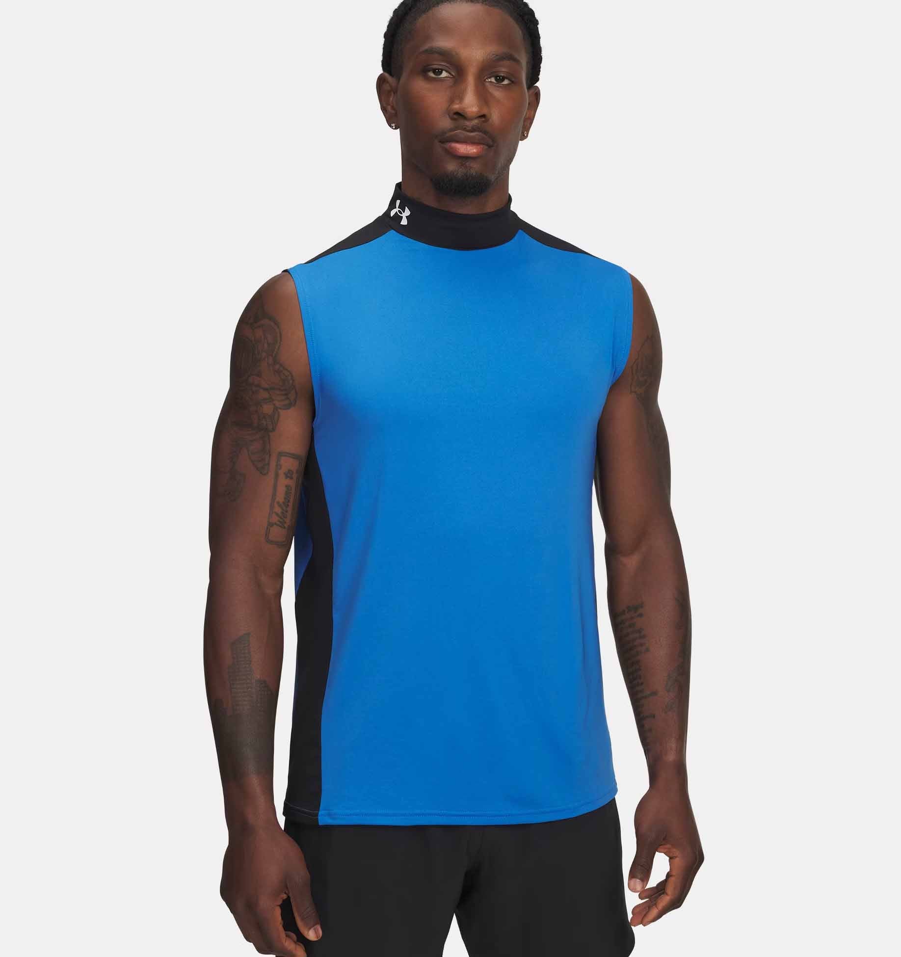 Camiseta sin mangas HeatGear con marca simulada