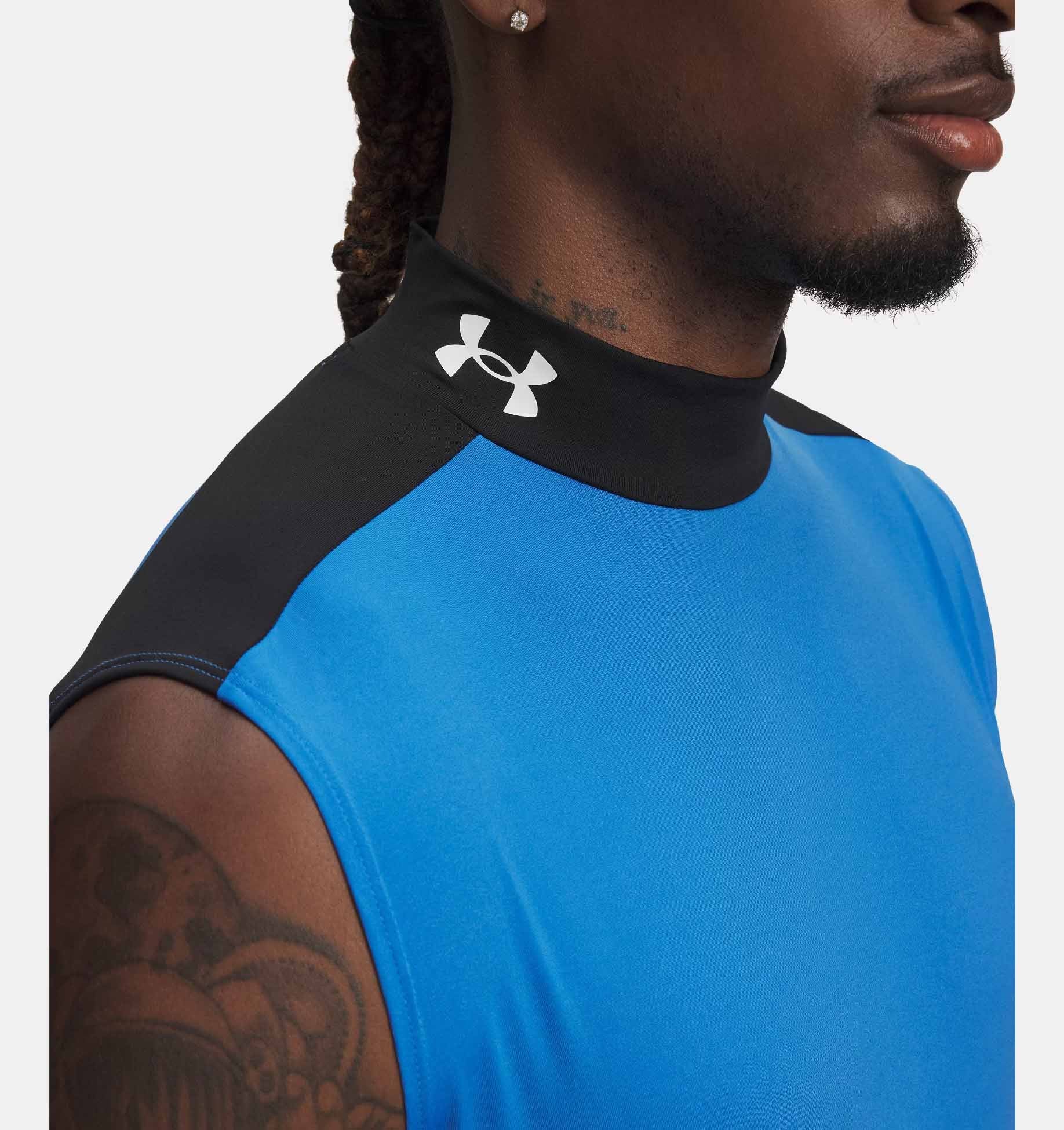 Camiseta sin mangas HeatGear con marca simulada