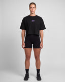Hell Dog Core Edit Crop Oversize T-shirt - Black