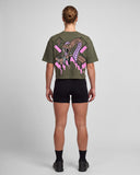 Snake Core Edit Crop Oversize T-shirt - Mud