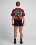 Dragon Core Edit Crop Oversize T-shirt - Dark Fuchsia