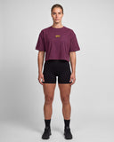 Dragon Core Edit Crop Oversize T-shirt - Dark Fuchsia