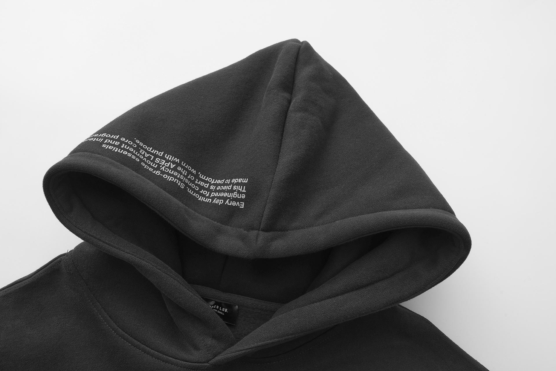 <tc>Apes</tc> Essentials – UNIT Crop Oversize Hoodie – Dunkelgrau