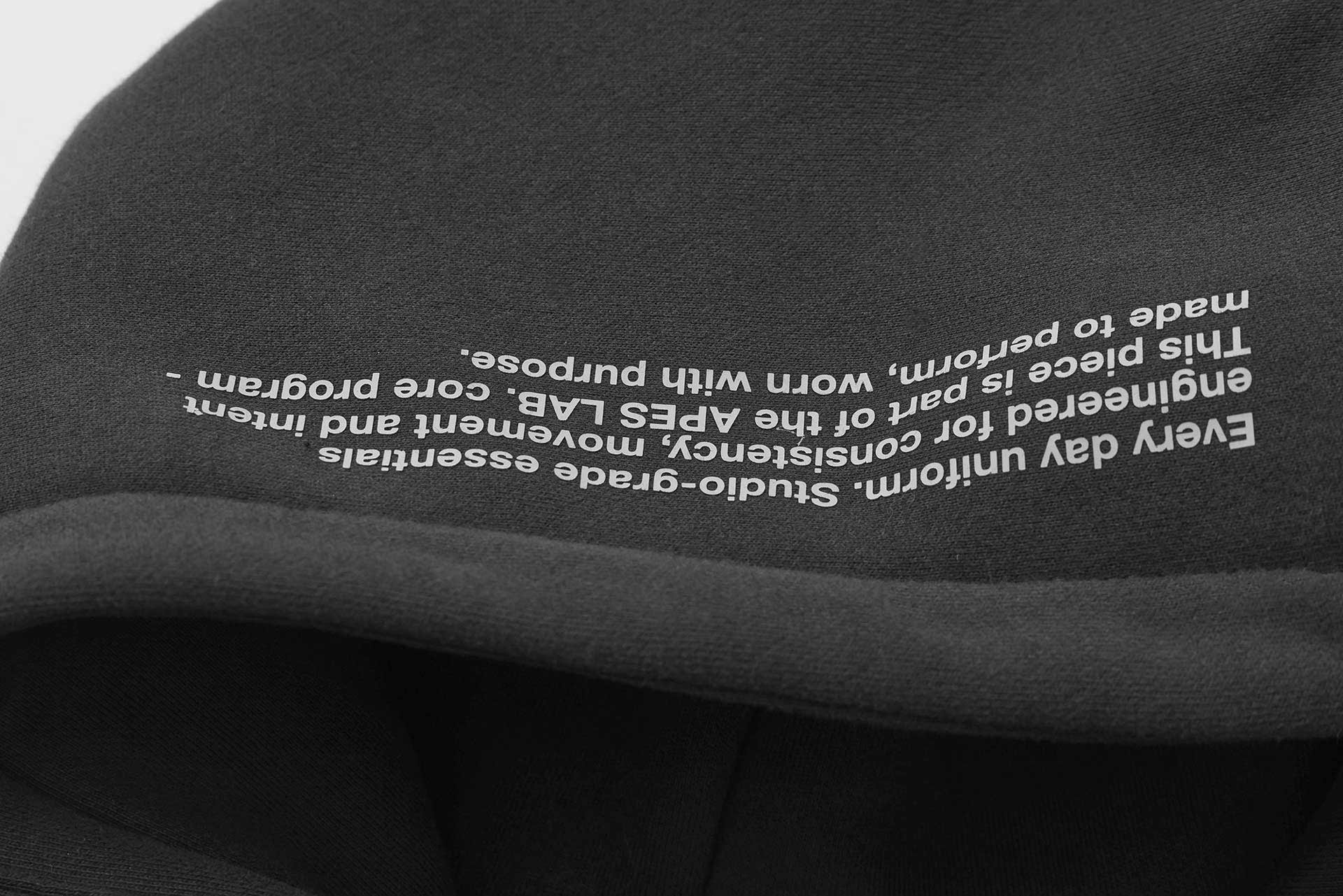 <tc>Apes</tc> Essentials – UNIT Crop Oversize Hoodie – Dunkelgrau