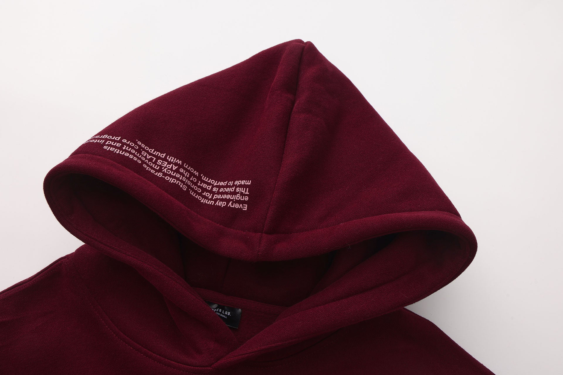 <tc>Apes</tc> Essentials – UNIT Crop Oversize Hoodie – Roter Samt