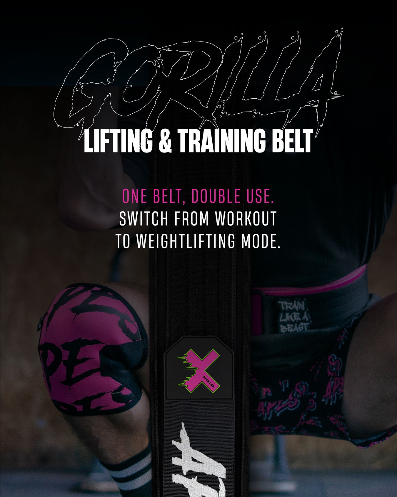 Gorilla Belt Pink - Weightlifting and Training Belt