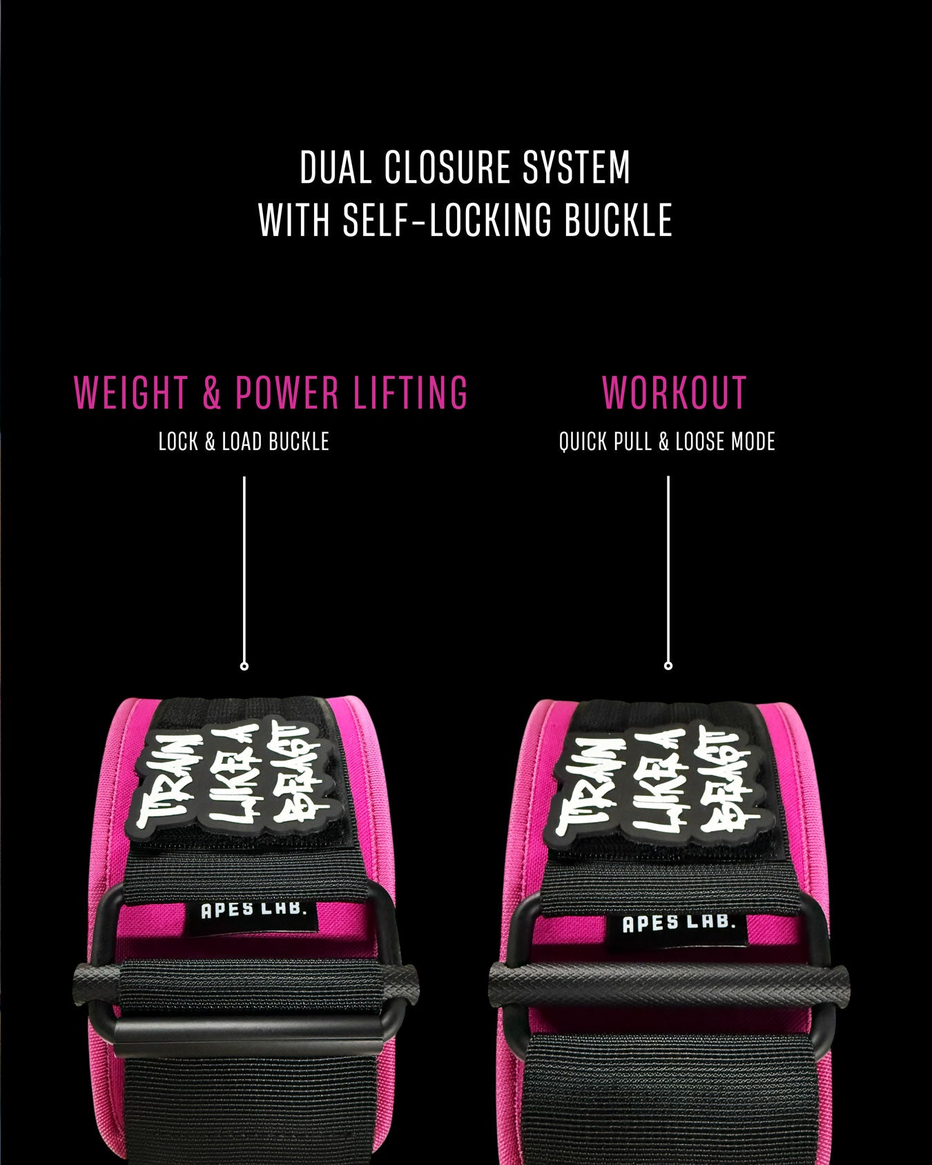 Gorilla Belt Pink - Weightlifting and Training Belt