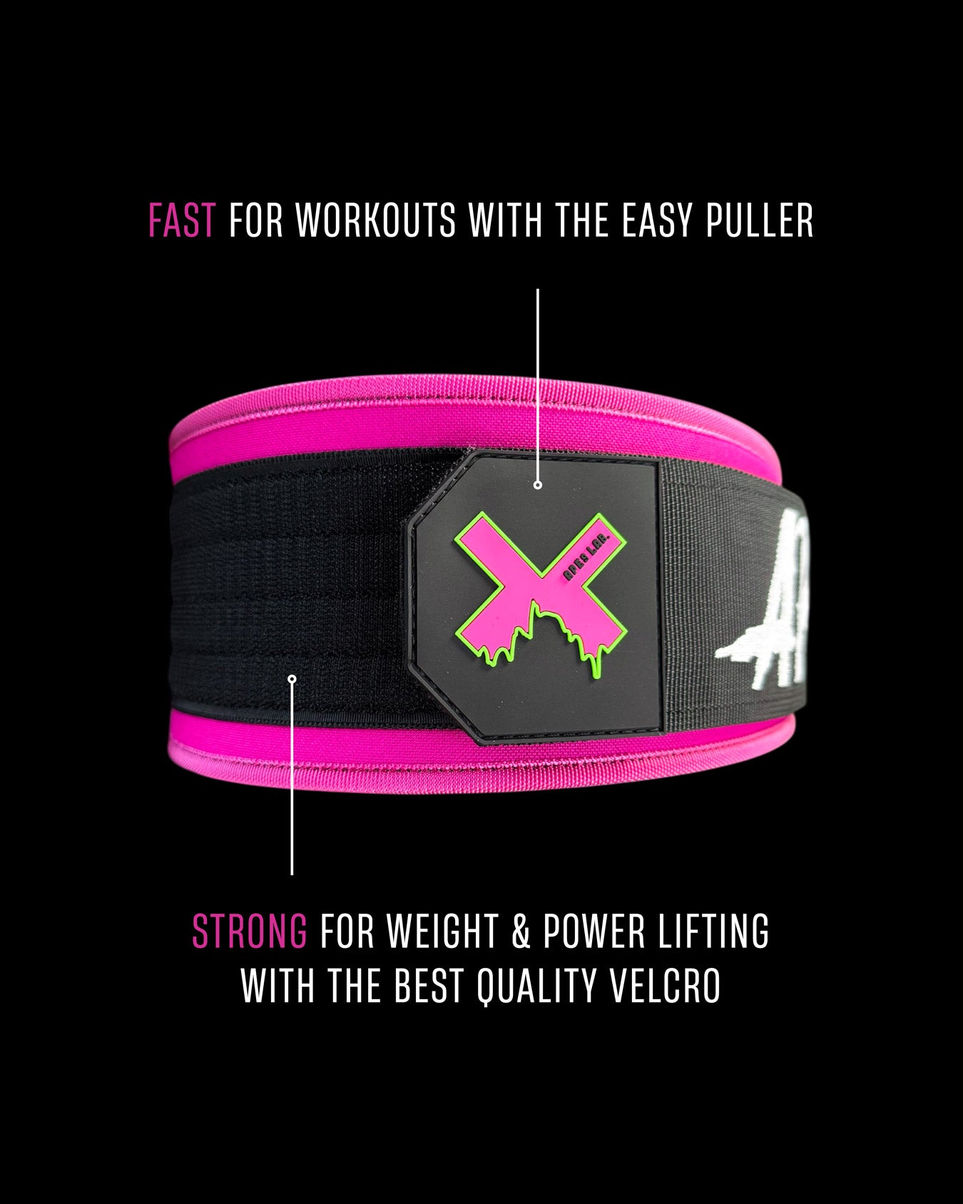 Gorilla Belt Pink - Weightlifting and Training Belt