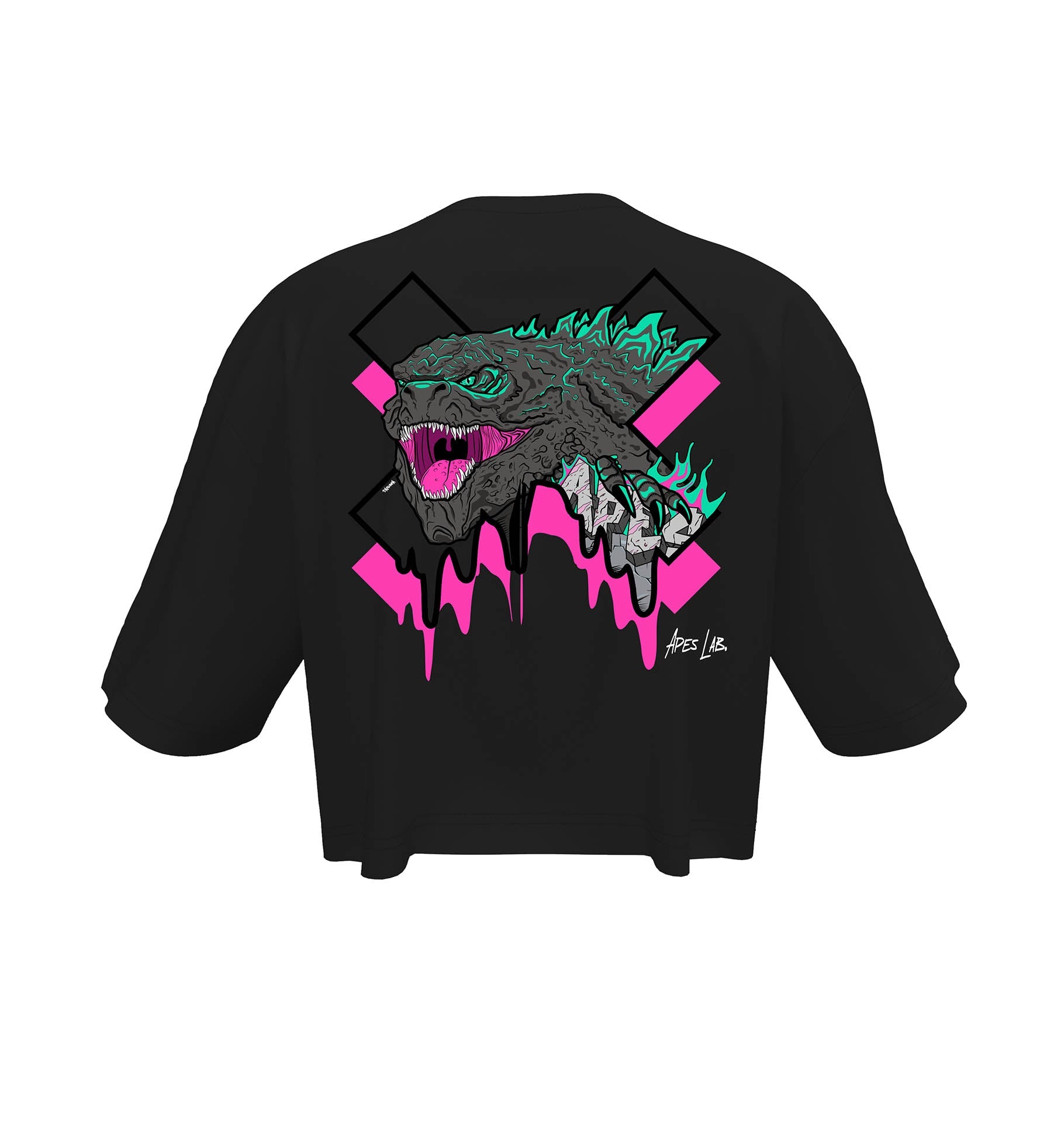 T-shirt Crop Oversize Apes Lab. Monster King