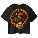 „Pain Is Fuel“-T-Shirt mit kurzem Schnitt