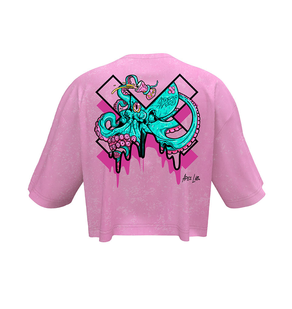 T-shirt Crop Oversize Apes Lab. Octopus