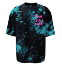 Übergroßes T-Shirt <tc>Apes Lab.</tc> Himmelblau im Batik-Look